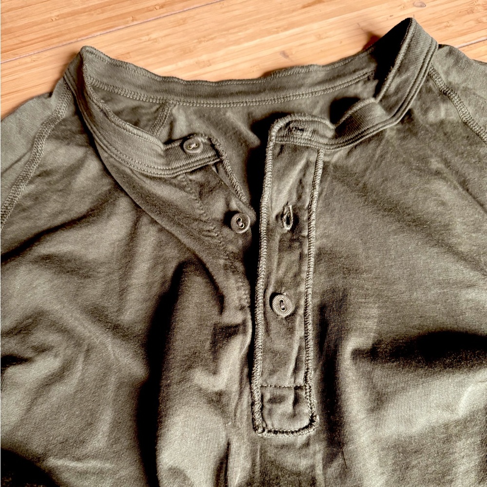 Save Khaki United SKU Long Sleeve Supima Jersey Henley (S)